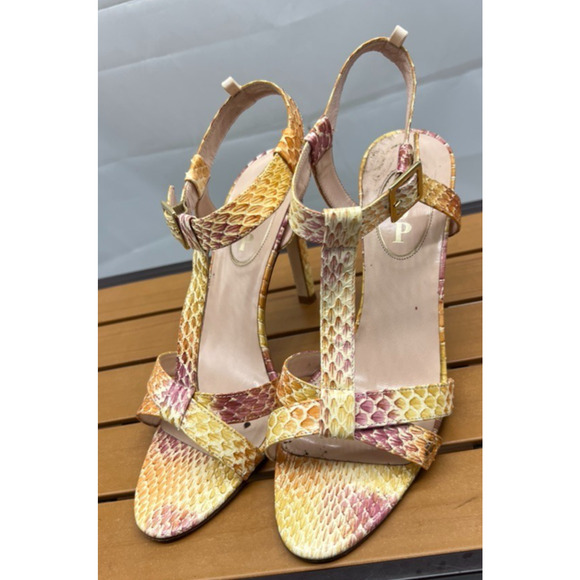 SJP Womens Sunset Pelicon Jo T Strap High Heel Sandal Z1846* Sz 39 EUR - Picture 4 of 15